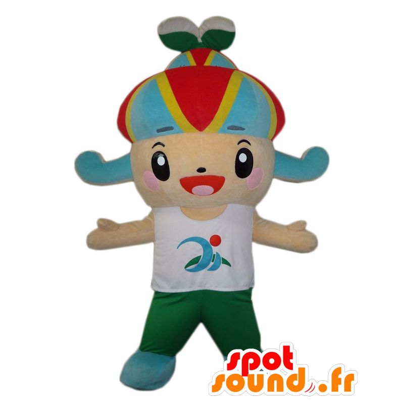 Mascota de Miya. Muchacho mascota de Jovial con un sombrero - MASFR28061 - Yuru-Chara mascotas japonesas