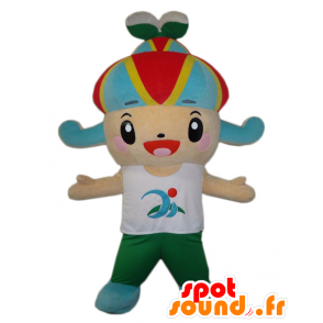 Miya Maskottchen. Jovial Maskottchen Jungen mit einem Hut - MASFR28061 - Yuru-Chara japanischen Maskottchen