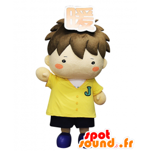 Mascot Jeiwakun. leuke jongen mascotte gekleed in het geel - MASFR28068 - Yuru-Chara Japanse Mascottes
