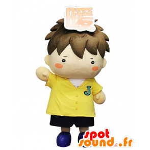 Jeiwakun mascot. Cute boy mascot dressed in yellow - MASFR28068 - Yuru-Chara Japanese mascots