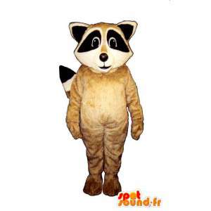 Costume de raton laveur beige, blanc et noir - MASFR007149 - Mascottes de ratons