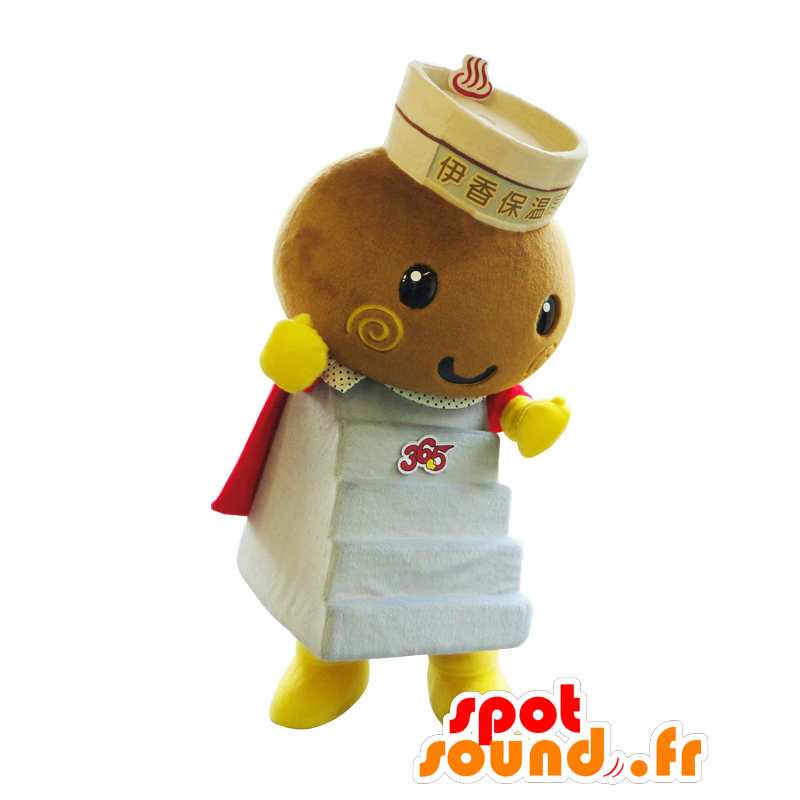 Mascot Ishidan Kun. Maskottchen der Treppe mit einer Jacuzzi - MASFR28069 - Yuru-Chara japanischen Maskottchen