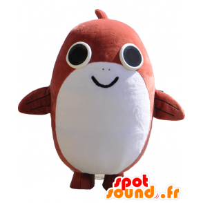 Maskot Taiyo kun. hnědé a bílé ryby maskot - MASFR28071 - Yuru-Chara japonské Maskoti