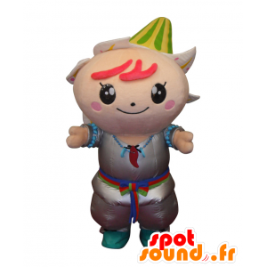 Nameri Mikoto mascot. Giant fleur-de-lis mascot costume - Japanese Yuru-Chara Mascots - MASFR28072 - SpotSound.fr
