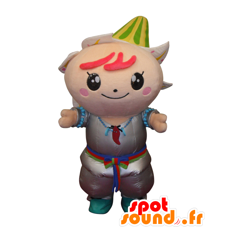 Nameri Mikoto mascot. Giant fleur-de-lis mascot costume - Japanese Yuru-Chara Mascots - MASFR28072 - SpotSound.fr