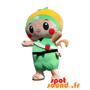 Hagamarukun mascot. Boy colorful green and orange mascot - MASFR28073 - Yuru-Chara Japanese mascots