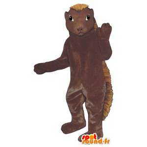 Brown hedgehog mascot, bicolor - MASFR007150 - Mascots Hedgehog