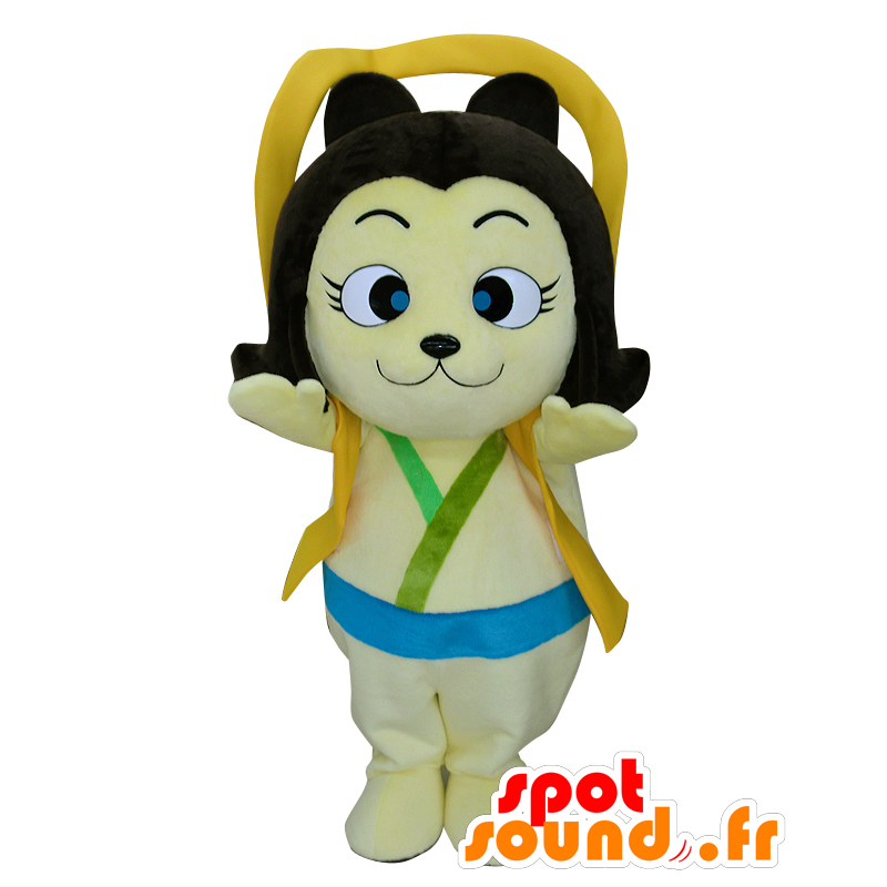 Tennyon mascot. Wolf mascot, yellow dog ladle - MASFR28083 - Yuru-Chara Japanese mascots