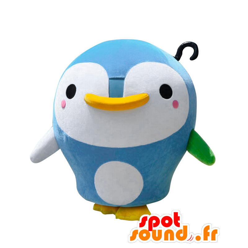 Mascot Shirapen. Maskotti jättiläinen sininen ja valkoinen lintu - MASFR28084 - Mascottes Yuru-Chara Japonaises