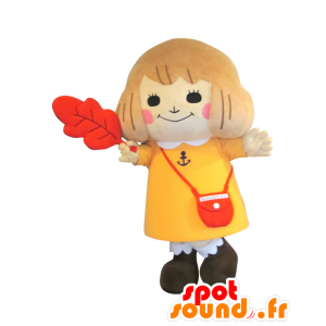 Akahanechan mascot. Cheerful girl mascot - MASFR28085 - Yuru-Chara Japanese mascots