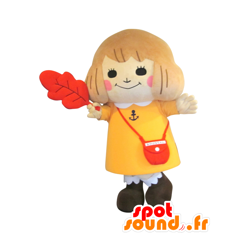 Akahanechan mascot. Cheerful girl mascot - MASFR28085 - Yuru-Chara Japanese mascots