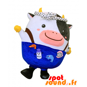 Ryoshikun mascot. Cow Mascot overalls - MASFR28086 - Yuru-Chara Japanese mascots