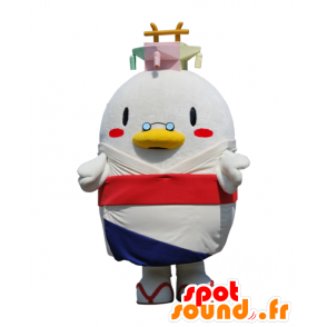 Shiroron Maskottchen. Weißer Vogel Maskottchen mit Laternen - MASFR28087 - Yuru-Chara japanischen Maskottchen