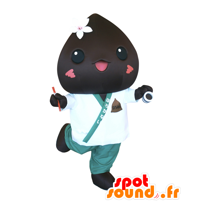 Mascotte Horomin. Mascotte castagna, gigante marrone - MASFR28088 - Yuru-Chara mascotte giapponese