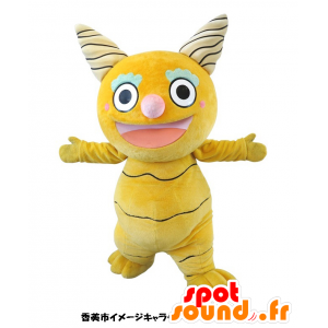 Ryu-kun mascotte. Mostro giallo con corna mascotte - MASFR28090 - Yuru-Chara mascotte giapponese