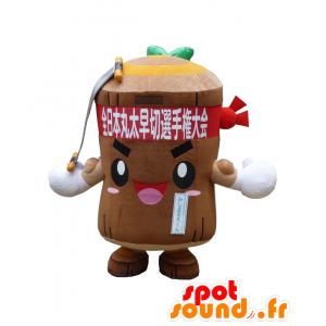 Mascot Mishimaru Kun. Brown Baumstamm Maskottchen - MASFR28093 - Yuru-Chara japanischen Maskottchen