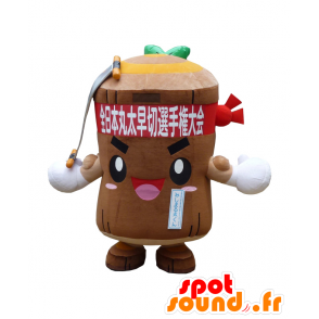 Mascot Mishimaru Kun. Brown Baumstamm Maskottchen - MASFR28093 - Yuru-Chara japanischen Maskottchen