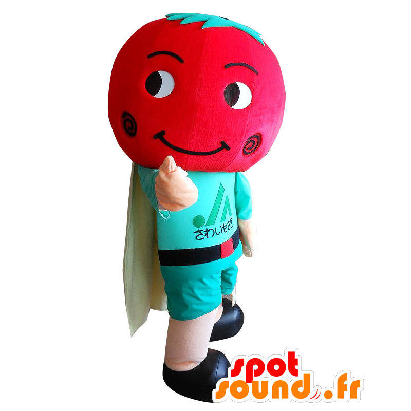 Beji-kun maskot. Tomat maskot i superhelt outfit - Spotsound