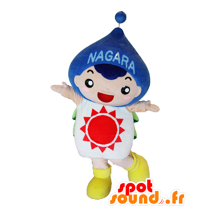 Nagaran Maskottchen. Mascotte Teardrop mit Sonnen - MASFR28095 - Yuru-Chara japanischen Maskottchen