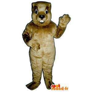 Mascot καφέ καστόρι, γιγαντιαίο μέγεθος - MASFR007152 - Beaver μασκότ