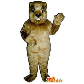 Mascot καφέ καστόρι, γιγαντιαίο μέγεθος - MASFR007152 - Beaver μασκότ