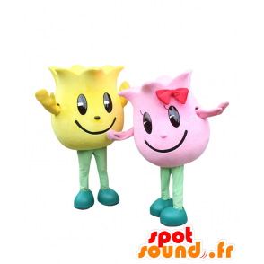 Mascot Tyuri kun e Lip-chan. 2 mascotes tulipas gigantes - MASFR28099 - Yuru-Chara Mascotes japoneses