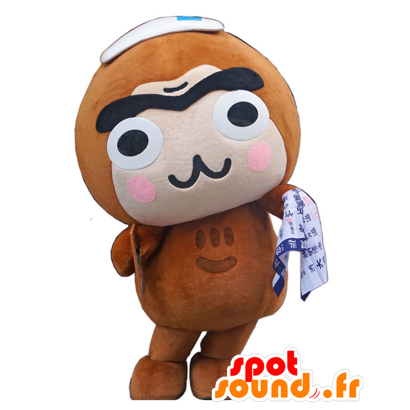 Mascot Shibuzarukun. atípica macaco mascote marrom - MASFR28100 - Yuru-Chara Mascotes japoneses