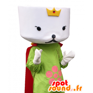 Nadanon mascot. White dog mascot with a crown - MASFR28101 - Yuru-Chara Japanese mascots