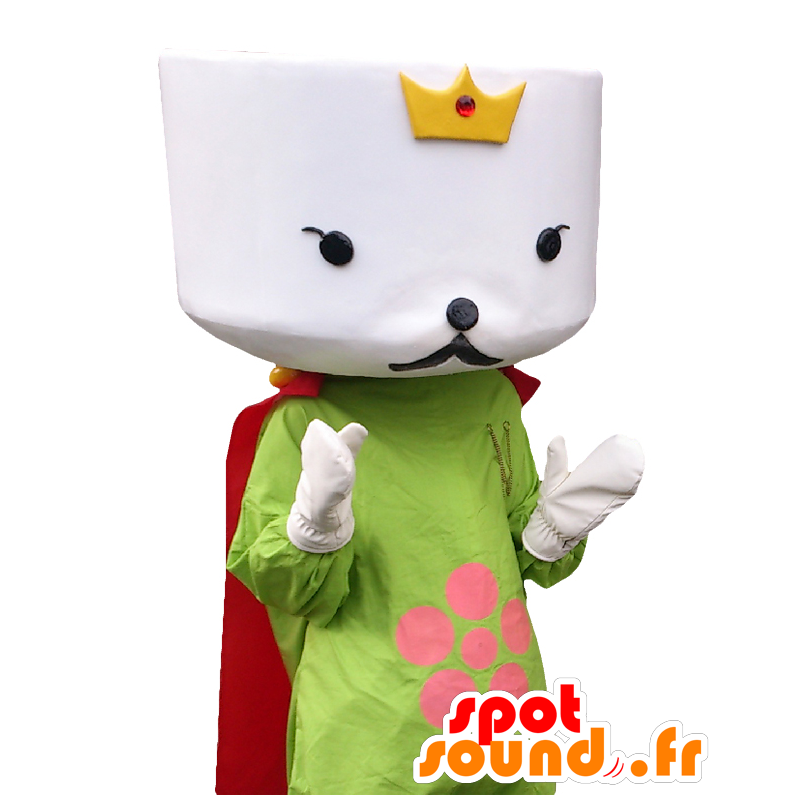 Nadanon mascot. White dog mascot with a crown - MASFR28101 - Yuru-Chara Japanese mascots