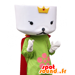 Nadanon mascot. White dog mascot with a crown - MASFR28101 - Yuru-Chara Japanese mascots