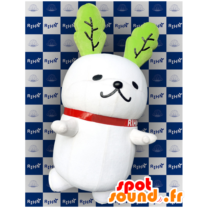 Earth mascot dog. Dog mascot with green ears - MASFR28106 - Yuru-Chara Japanese mascots