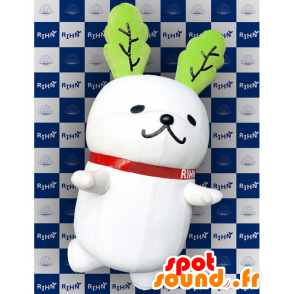 Aarde mascotte hond. hond mascotte met groene oren - MASFR28106 - Yuru-Chara Japanse Mascottes