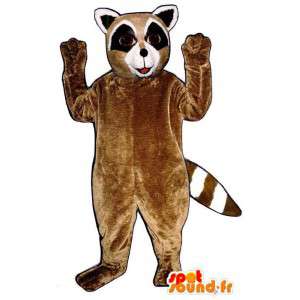 Costume de raton laveur marron, noir et blanc - MASFR007153 - Mascottes de ratons