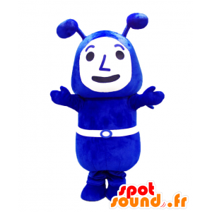 Mascotte Yokoari kun. Blu e bianco mascotte formica - MASFR28110 - Yuru-Chara mascotte giapponese