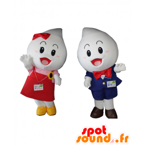 Mascots Yukun and Sui-chan. 2 mascots of giant drops - MASFR28111 - Yuru-Chara Japanese mascots