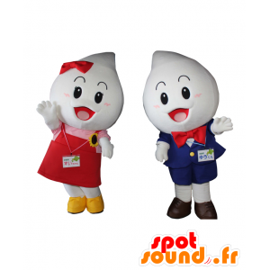 Mascottes de Yukun et Sui-chan. 2 mascottes de gouttes géantes - MASFR28111 - Mascottes Yuru-Chara Japonaises