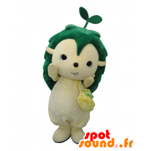 Maskot Shigerukun. Mascot béžová a zelená ježek - MASFR28113 - Yuru-Chara japonské Maskoti