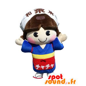 Tea-chan maskot. fargerik japansk jente maskot - MASFR28115 - Yuru-Chara japanske Mascots