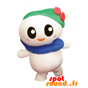 Izumi-chan maskotti. Pyöreä valkoinen lumiukko ja söpö maskotti - MASFR28120 - Mascottes Yuru-Chara Japonaises