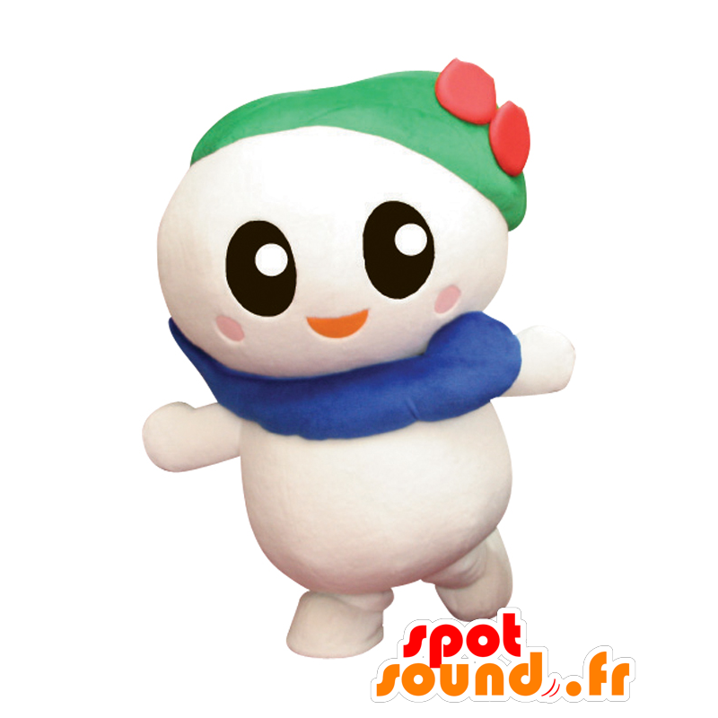 Izumi-chan mascot. Round white snowman and cute mascot - MASFR28120 - Yuru-Chara Japanese mascots