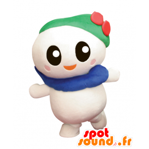 Mascotte de Izumi-chan. Mascotte de bonhomme blanc rond et mignon - MASFR28120 - Mascottes Yuru-Chara Japonaises