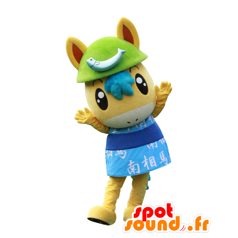 Mascotte NomaTan. Puledro Mascotte con un abito blu - MASFR28121 - Yuru-Chara mascotte giapponese