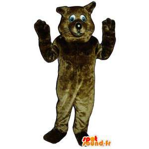 Mascot marmota castanho. Costume Beaver - MASFR007155 - Beaver Mascot