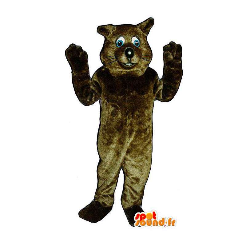 Mascotte de marmotte marron. Costume de castor - MASFR007155 - Mascottes de castor