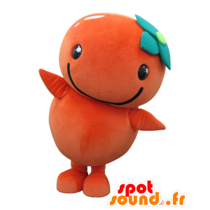 Mascotte Natchoru kun. Khaki gigante mascotte, uomo di colore arancione - MASFR28132 - Yuru-Chara mascotte giapponese