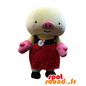 Mascot Pao-chan. mascote porco amarelo e rosa gigante - MASFR28134 - Yuru-Chara Mascotes japoneses