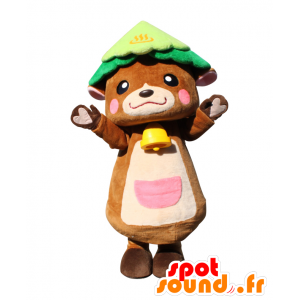 Ogutan Maskottchen. Brown-Kuh-Maskottchen mit einem Baum - MASFR28137 - Yuru-Chara japanischen Maskottchen