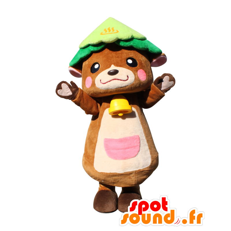 Ogutan mascot. Brown Cow mascot with a tree - MASFR28137 - Yuru-Chara Japanese mascots