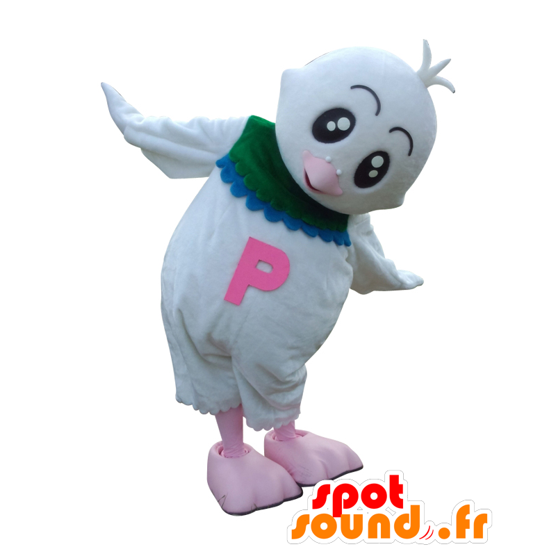 Hatoppi mascot. White Bird mascot, very cute - MASFR28139 - Yuru-Chara Japanese mascots