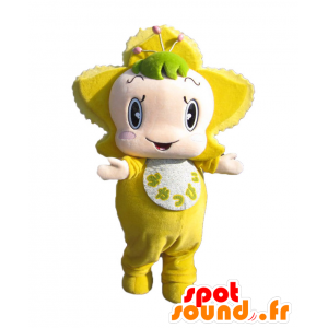 Miya-Tsupyi mascotte. Giant fiore giallo mascotte - MASFR28140 - Yuru-Chara mascotte giapponese